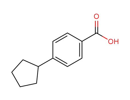 Molecular Structure of 19936-22-2 (Benzoic acid, 4-cyclopentyl-)