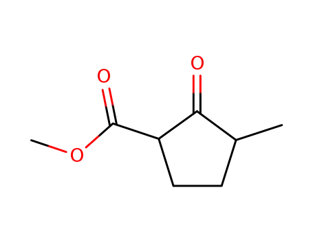 Molecular Structure of 57964-61-1 (Cyclopentanecarboxylic acid, 3-methyl-2-oxo-, methyl ester)