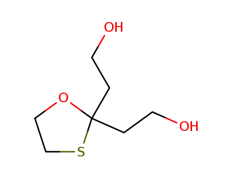 Molecular Structure of 86447-06-5 (2,2'-(1,3-oxathiolane-2,2-diyl)bisethanol)