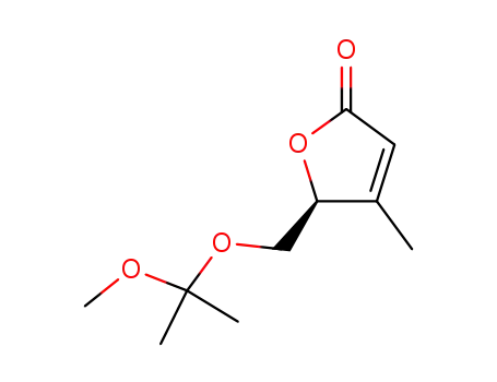Molecular Structure of 135006-19-8 ((4S)-(-)-4-hydroxy-5-<(2-methoxypropyl)oxy>-3-methyl-2-butenoic acid lactone)
