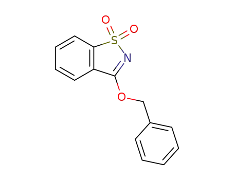 Molecular Structure of 51176-79-5 (1,2-Benzisothiazole, 3-(phenylmethoxy)-, 1,1-dioxide)