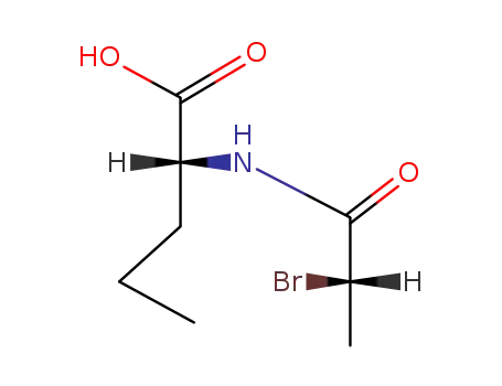 Molecular Structure of 7154-28-1 (N-(2-bromopropionyl)-DL-norvaline)