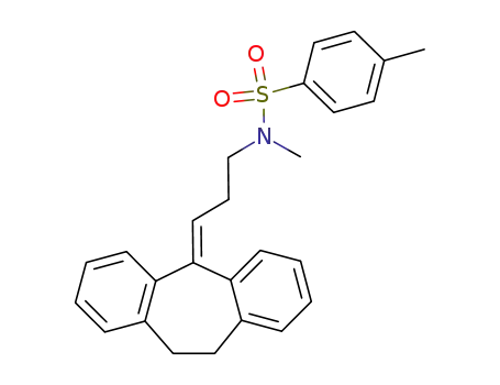 Molecular Structure of 16235-12-4 (5-<3-(N-Methyl-p-toluolsulfonamido)-propyliden>-10,11-dihydro-dibenzo<a,d>cyclohepten)