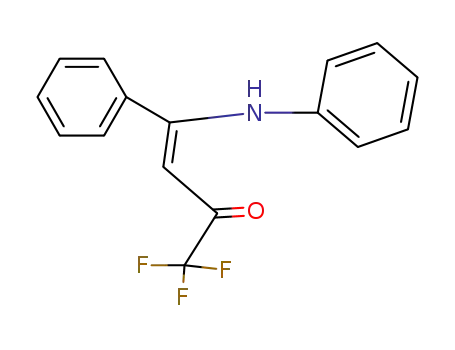 Molecular Structure of 106578-69-2 (3-Buten-2-one, 1,1,1-trifluoro-4-phenyl-4-(phenylamino)-, (3Z)-)