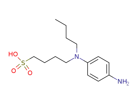 Molecular Structure of 35079-64-2 (4-[(4-aminophenyl)butylamino]butane-1-sulphonic acid)