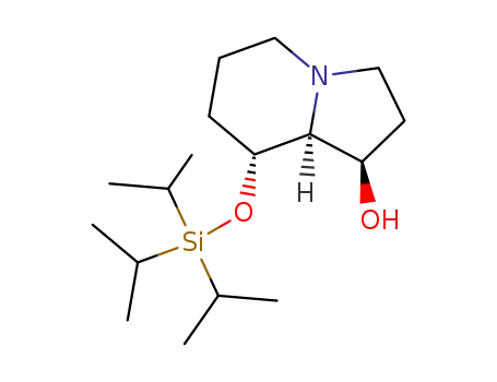 Molecular Structure of 914616-18-5 ((1R,8R,8aS)-8-(triisopropylsilyloxy)-octahydroindolizin-1-ol)
