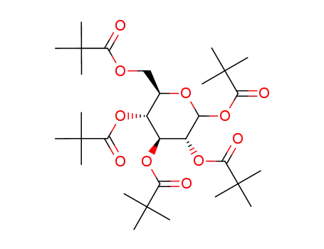 Molecular Structure of 114179-84-9 (1,2,3,4,6-penta-O-pivaloyl-D-glucopyranoside)