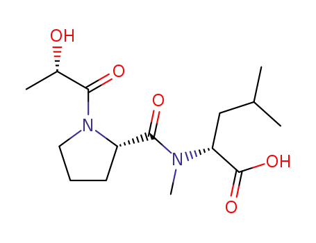 D-Leucine, (2S)-2-hydroxypropanoyl-L-prolyl-N-methyl-