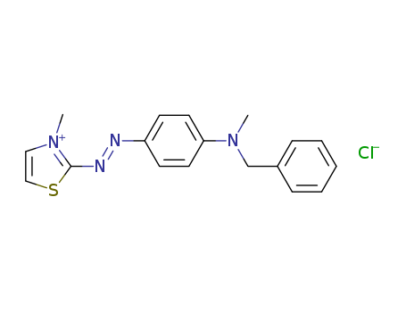 Thiazolium,3-methyl-2-[2-[4-[methyl(phenylmethyl)amino]phenyl]diazenyl]-, chloride (1:1)