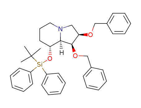 (1S,2R,8R,8aS)-octahydro-1,2-bis(phenylmethoxy)-8-[[(1,1-dimethylethyl)diphenylsilyl]oxy]-indolizine