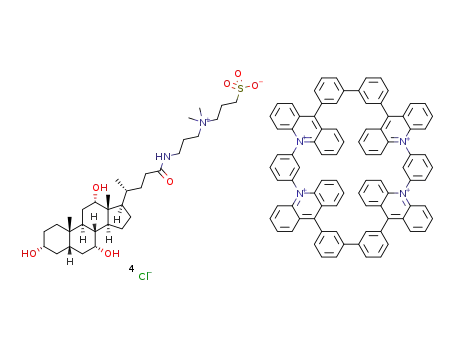 C<sub>88</sub>H<sub>56</sub>N<sub>4</sub><sup>(4+)</sup>*4Cl<sup>(1-)</sup>*C<sub>32</sub>H<sub>58</sub>N<sub>2</sub>O<sub>7</sub>S