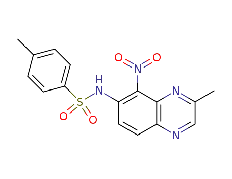 Molecular Structure of 78411-53-7 (4-Methyl-N-(3-methyl-5-nitro-quinoxalin-6-yl)-benzenesulfonamide)