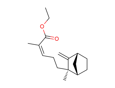 Molecular Structure of 158568-26-4 (ethyl (-)-(Z)-2-methyl-5-<(1S,2R)-2-methyl-3-methylidenebicyclo<2.2.1>hept-2-yl>-2-pentenoate)