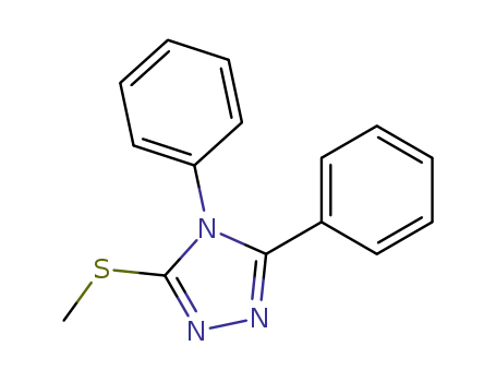 Molecular Structure of 33199-66-5 (4H-1,2,4-Triazole, 3-(methylthio)-4,5-diphenyl-)