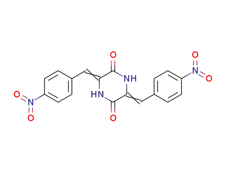 Molecular Structure of 7670-66-8 (3,6-bis-(4-nitro-benzylidene)-piperazine-2,5-dione)