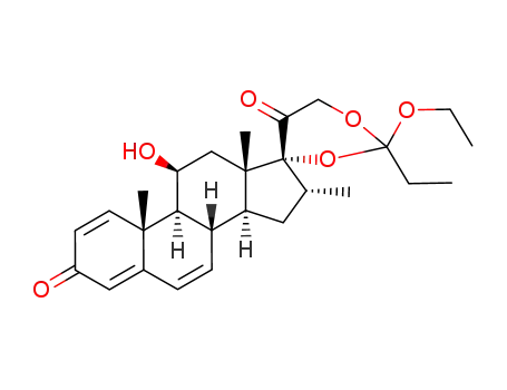Molecular Structure of 67212-72-0 (16α-methyl-11β,17α,21-trihydroxy-1,4,6-pregnatriene-3,20-dione 17α,21-ethylorthopropionate)