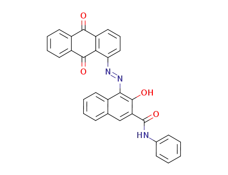 Molecular Structure of 72845-91-1 (4-[(9,10-dihydro-9,10-dioxo-1-anthryl)azo]-3-hydroxy-N-phenylnaphthalene-2-carboxamide)