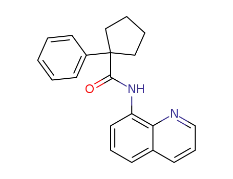 Molecular Structure of 908520-36-5 (1-phenyl-N-(quinolin-8-yl)cyclopentanecarboxamide)