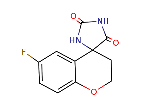 Spiro[4H-1-benzopyran-4,4'-imidazolidine]-2',5'-dione,6-fluoro-2,3-dihydro- 69684-83-9