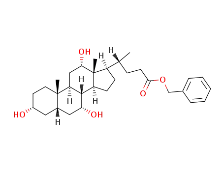 Molecular Structure of 105730-97-0 (benzyl 3α,7α,12α-trihydroxyl-5β-cholestane-24-carboxylic ester)