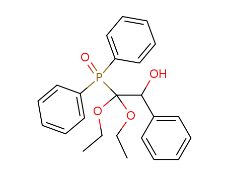 Molecular Structure of 188546-71-6 (Benzenemethanol, a-[(diphenylphosphinyl)diethoxymethyl]-)