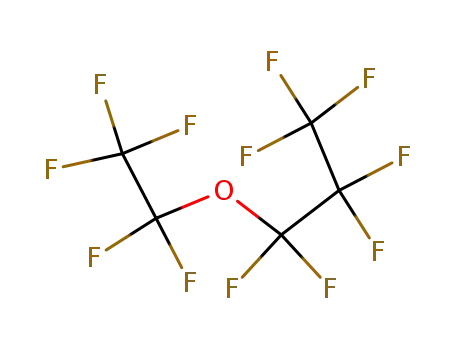 Molecular Structure of 66840-50-4 (Propane, 1,1,1,2,2,3,3-heptafluoro-3-(pentafluoroethoxy)-)