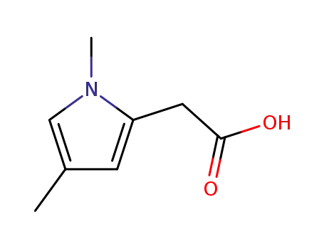 Molecular Structure of 79673-54-4 (1,4-dimethyl-1H-pyrrole-2-acetic acid)