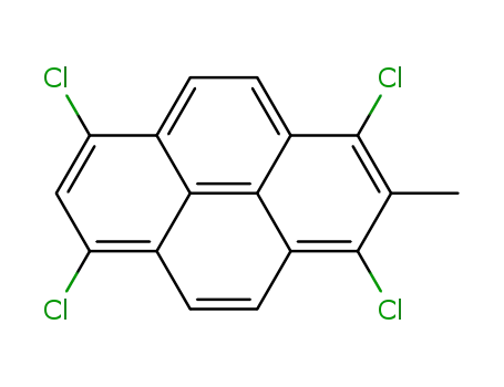 Molecular Structure of 101883-35-6 (1,3,6,8-tetrachloro-2-methyl-pyrene)