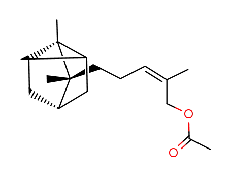 Molecular Structure of 41414-75-9 ((2Z)-5-[(1S,3R,6S)-2,3-dimethyltricyclo[2.2.1.0~2,6~]hept-3-yl]-2-methylpent-2-en-1-yl acetate)