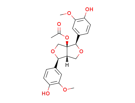 Molecular Structure of 81426-14-4 (8-Acetoxypinoresinol)