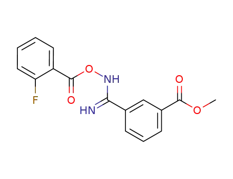 Molecular Structure of 775304-80-8 (3-(N-2-fluorobenzoylcarbamimidoyl)-benzoic acid methyl ester)