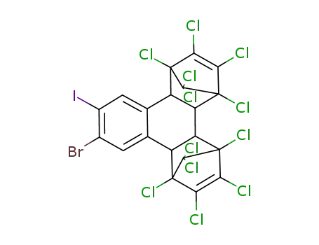 2-bromo-3-iodo-bis(hexachlorocyclopentadiene)naphthalene