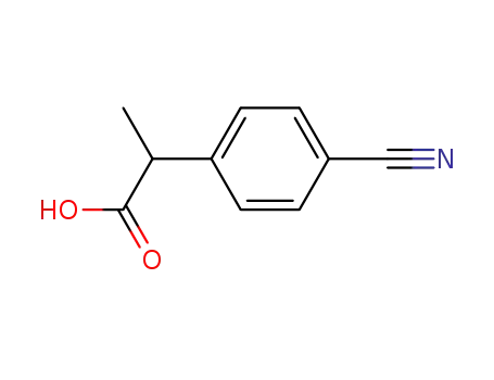 Molecular Structure of 362052-00-4 (2-(4-Cyanophenyl)propanoic acid)