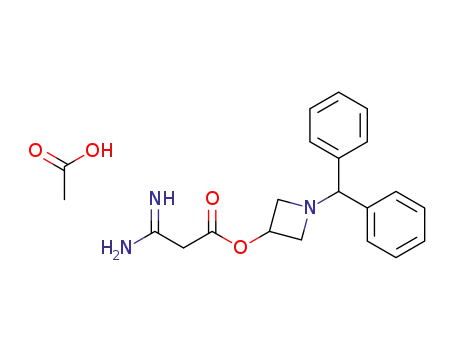 Molecular Structure of 170749-59-4 (3-Amino-3-iminopropanoic acid 1-(diphenylmethyl)-3-azetidinyl ester acetate)