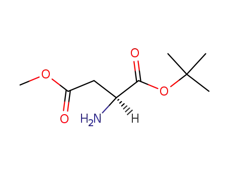 Molecular Structure of 104072-49-3 (L-Aspartic acid, 1-(1,1-dimethylethyl) 4-methyl ester)