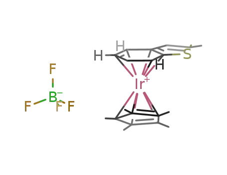 {C<sub>5</sub>(CH<sub>3</sub>)5Ir(CH<sub>3</sub>)C<sub>8</sub>H<sub>6</sub>S}<sup>(1+)</sup>*(BF<sub>4</sub>)<sup>(1-)</sup>={C<sub>5</sub>(CH<sub>3</sub>)5Ir(CH<sub>3</sub>)C<sub>8</sub>H<sub>6</sub>S}BF<sub>4</sub>