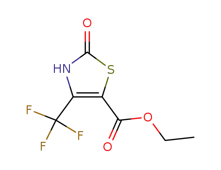 Molecular Structure of 72850-53-4 (ETHYL 2-OXO-4-(TRIFLUOROMETHYL)-2,3-DIHYDRO-1,3-THIAZOLE-5-CARBOXYLATE)