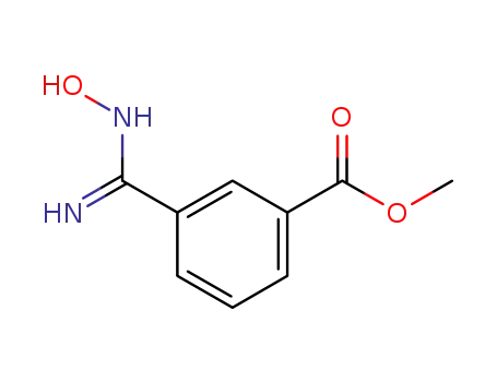 Molecular Structure of 1141475-82-2 (3-(N-hydroxycarbamimidoyl)-benzoic acid methyl ester)