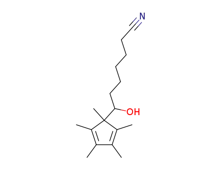 7-hydroxy-7-(1,2,3,4,5-pentamethyl-2,4-cyclopentadienyl)heptanenitrile