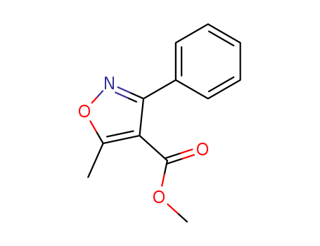4-ISOXAZOLECARBOXYLIC ACID, 5-METHYL-3-PHENYL-, METHYL ESTER  CAS NO.2065-28-3