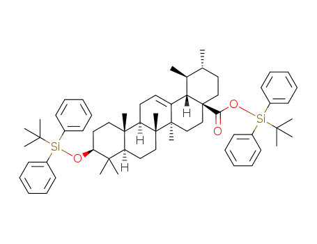Molecular Structure of 1381876-19-2 (tert-butyldiphenylsilyl 3-O-(tert-butyldiphenylsilyloxy)ursolate)
