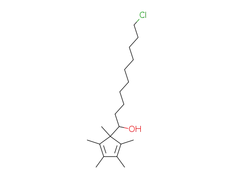 Molecular Structure of 874964-03-1 (10-chloro-1-(1,2,3,4,5-pentamethyl-2,4-cyclopentadienyl)-1-decanol)
