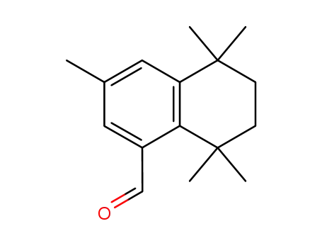 Molecular Structure of 127459-66-9 (5,6,7,8-tetrahydro-3,5,5,8,8-pentamethylnaphthalene-1-carbaldehyde)
