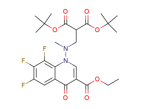 Ethyl 1-<N-<2,2-bis(tert-butoxycarbonyl)ethyl>-N-methylamino>-6,7,8-trifluoro-1,4-dihydro-4-oxoquinoline-3-carboxylate