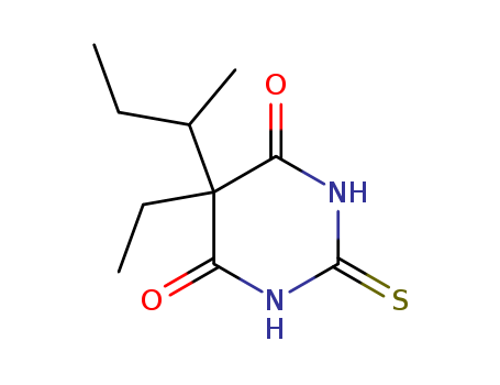 4,6(1H,5H)-Pyrimidinedione,5-ethyldihydro-5-(1-methylpropyl)-2-thioxo- cas  2095-57-0