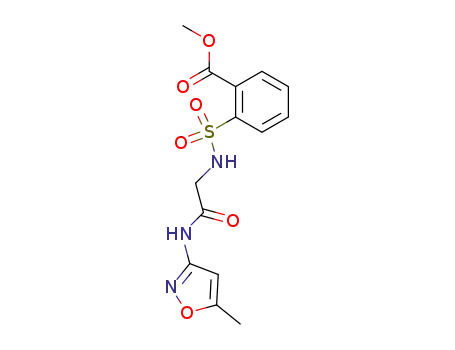 Benzoic acid,
2-[[[2-[(5-methyl-3-isoxazolyl)amino]-2-oxoethyl]amino]sulfonyl]-, methyl
ester