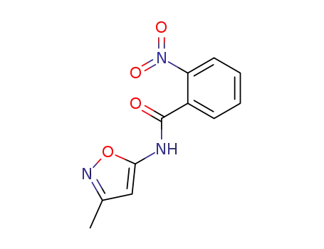Molecular Structure of 54108-13-3 (<i>N</i>-(3-methyl-isoxazol-5-yl)-2-nitro-benzamide)