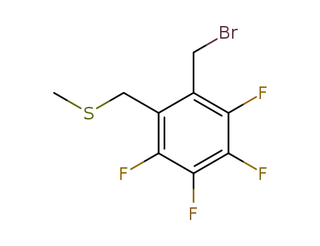 Molecular Structure of 118096-90-5 (3,4,5,6-tetrafluoro-2-methylthiomethylbenzyl bromide)