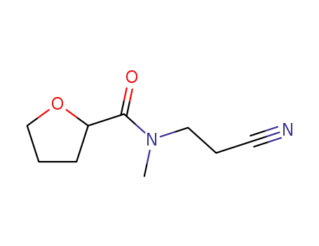 Molecular Structure of 72104-44-0 (tetrahydro-N-(3-cyanopropyl)-N-methylfurancarboxamide)