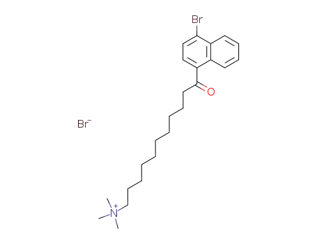 Molecular Structure of 79671-17-3 (<N-(4-bromo-1-naphthoyl)decyl>trimethylammonium bromide)